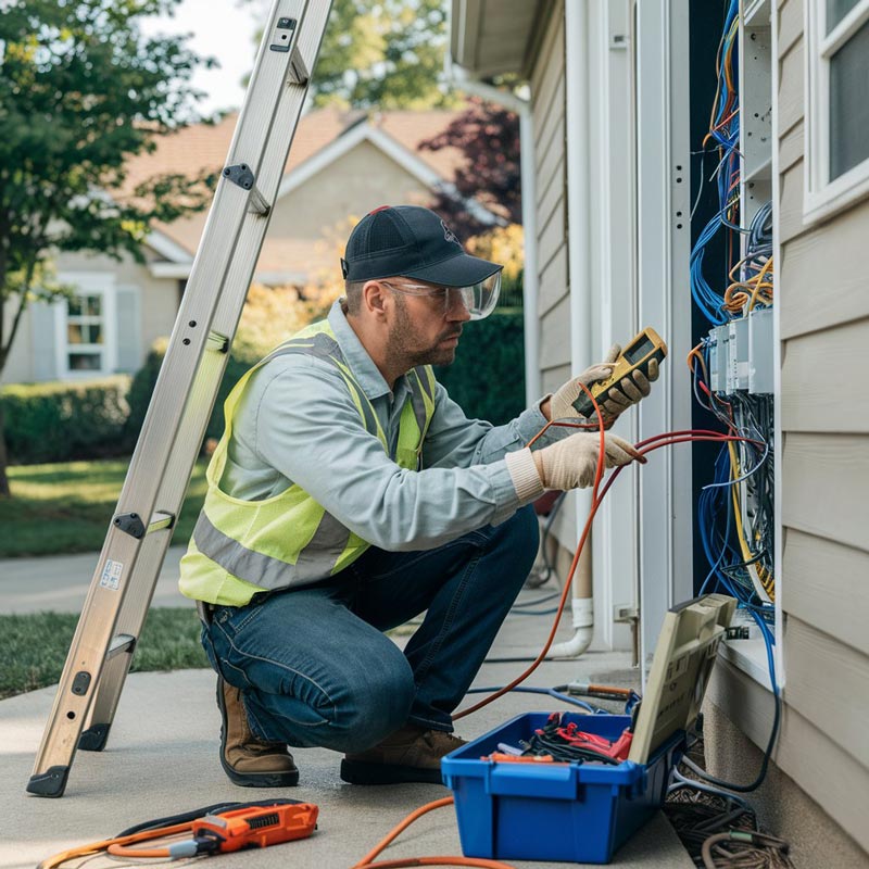 Electrician working Descon Electric